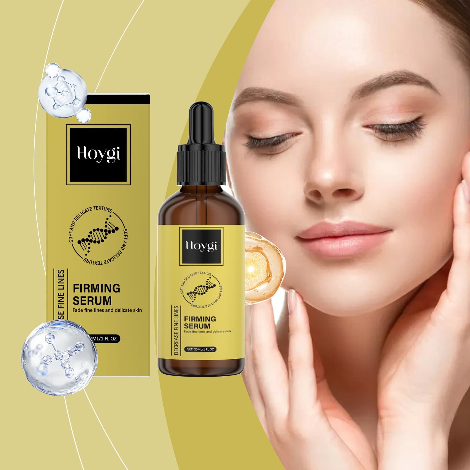 HOYGI Face Serum Gentle Nourishing Care for Facial Skin Moisturizing Fine and Hydrating Skin Renewal