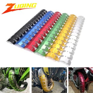 Dirt Bike Modified Universal Exhaust Pipe 2-Stroke Protection Heat Shield Aluminum Alloy Protection Keel Heat Dissipation Anti-Scald