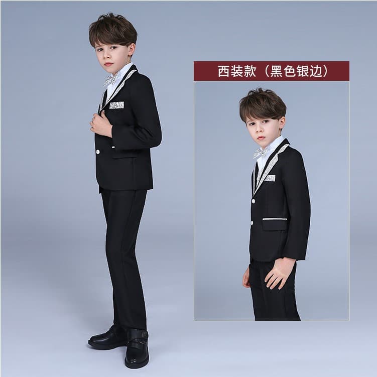 Children's Gown Suit Floral Kids' Gown Boys' Gown Piano Performance Suit Host Wedding Suit Party Dresses Origin China