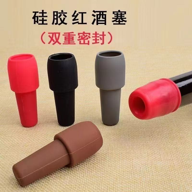 Silicone Red Wine Sealing Stopper Universal Champagne Stopper, Home Creative Simple Freshness Leak-proof Wine Bottle Sealing Cap