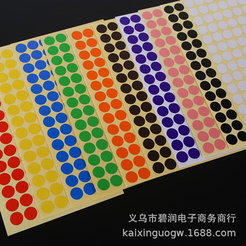 Dot Color Code Stickers - Self-Adhesive Colorful Round Labels for Month Marking and Inventory Control