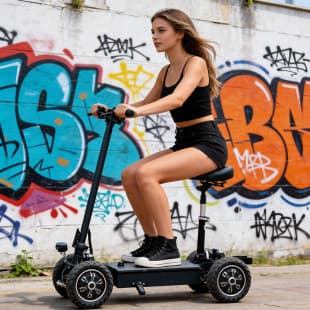 Factory Direct Electric Four-Wheel Scooter, Golf Cart, Foldable Electric Scooter for Seniors, Long Range Export