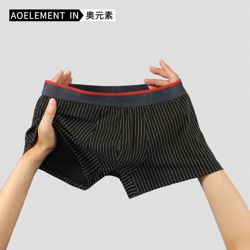 Men's Cotton Boxer Shorts Thin Four Corner Flat Angle Briefs Summer Underwear Breathable Comfortable Sporty Mid Waist Shorts