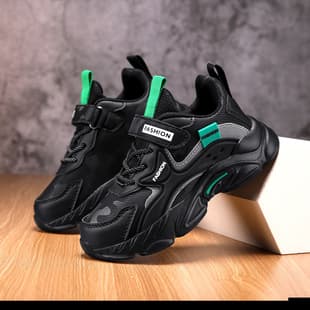 Cross-border Trade Boys' Shoes Spring Autumn Leather Waterproof Children's Sports Shoes 6-12 Years Old Boys' Running Shoes