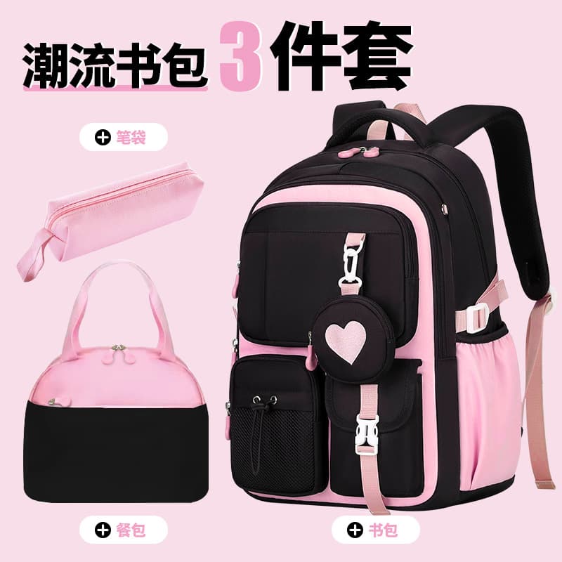 New Fashion Large Capacity Schoolbag Primary School Students Lighten Burden Wear-Resistant Backpack Casual Commuter Backpack Cross-Border Wholesale