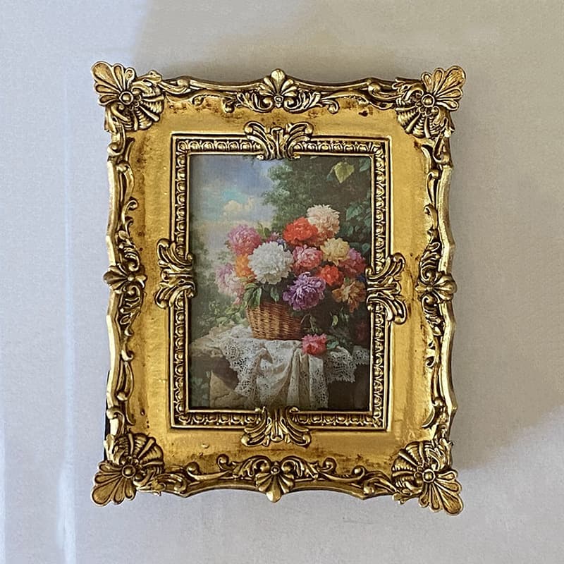 European Vintage Carved Resin Photo Frame Creative Kids Baby Cute Gift Office Desk Decor Resin Photo Frame