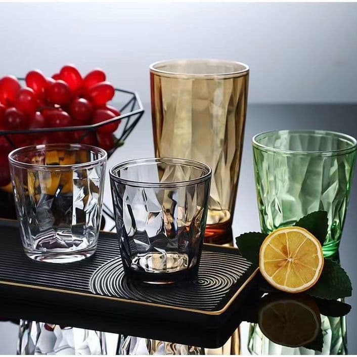 Acrylic Cup, Colorful Transparent Rinse Cup, Juice Cup, Shatter-Proof for Buffet Restaurants and Hotels, Plastic
