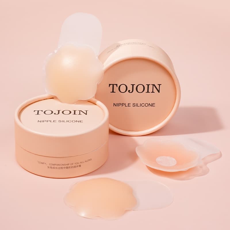 Women's Silicone Push-Up Bra Stickers, Invisible Anti-Slip Lift Nipple Covers for Strapless Tops