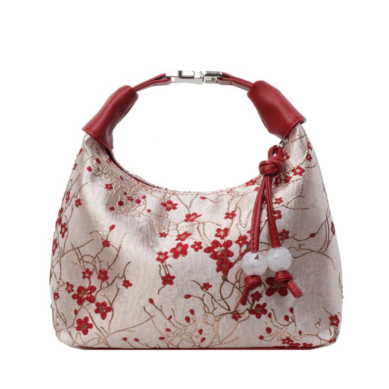 New Chinese Style Embroidery Bag for Women 2026 New Fashionable Shoulder Crossbody Bag Printed Handheld Dumpling Bag