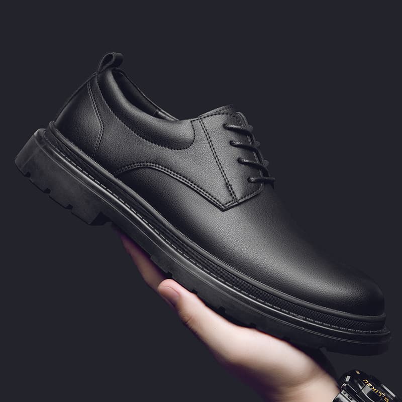 2024 Autumn Winter New Men's Genuine Leather Debi Shoes Business Formal Black Shoes Engagement Marriage Low Top Shoes