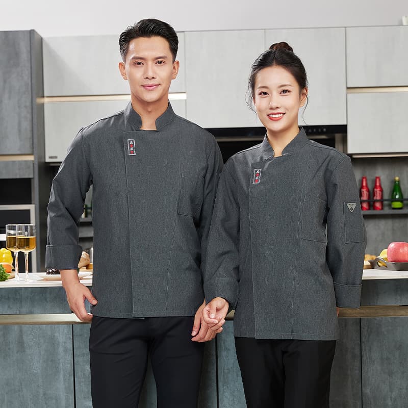 New Chef Work Uniform Women Food Feast Catering Kitchen Chinese Restaurant Long Sleeve Custom Logo