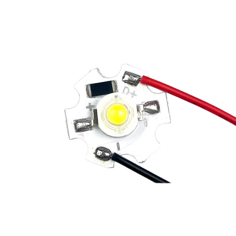 High-Power LED Beads with Wires 3.7V 5V 12V Soldered on 20mm Aluminum Substrate 1W 3W White Red Green Blue Yellow Pink