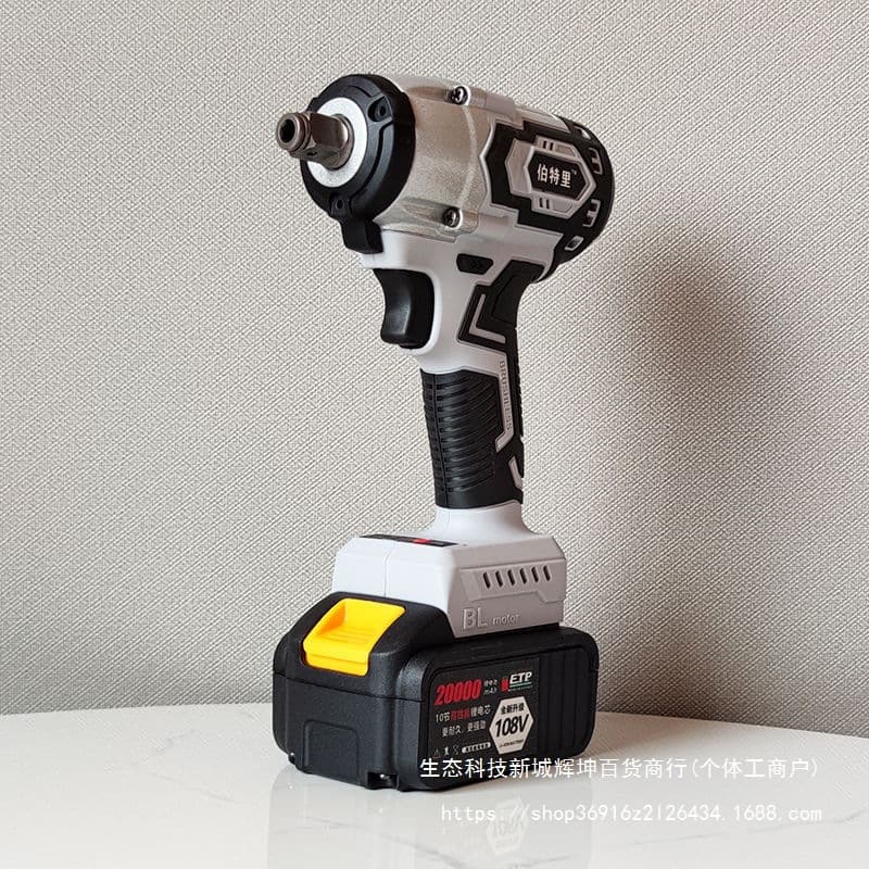 600 high torque brushless electric wrench, rechargeable lithium battery, high-power pneumatic wrench, scaffolder, auto repair socket, electric drill