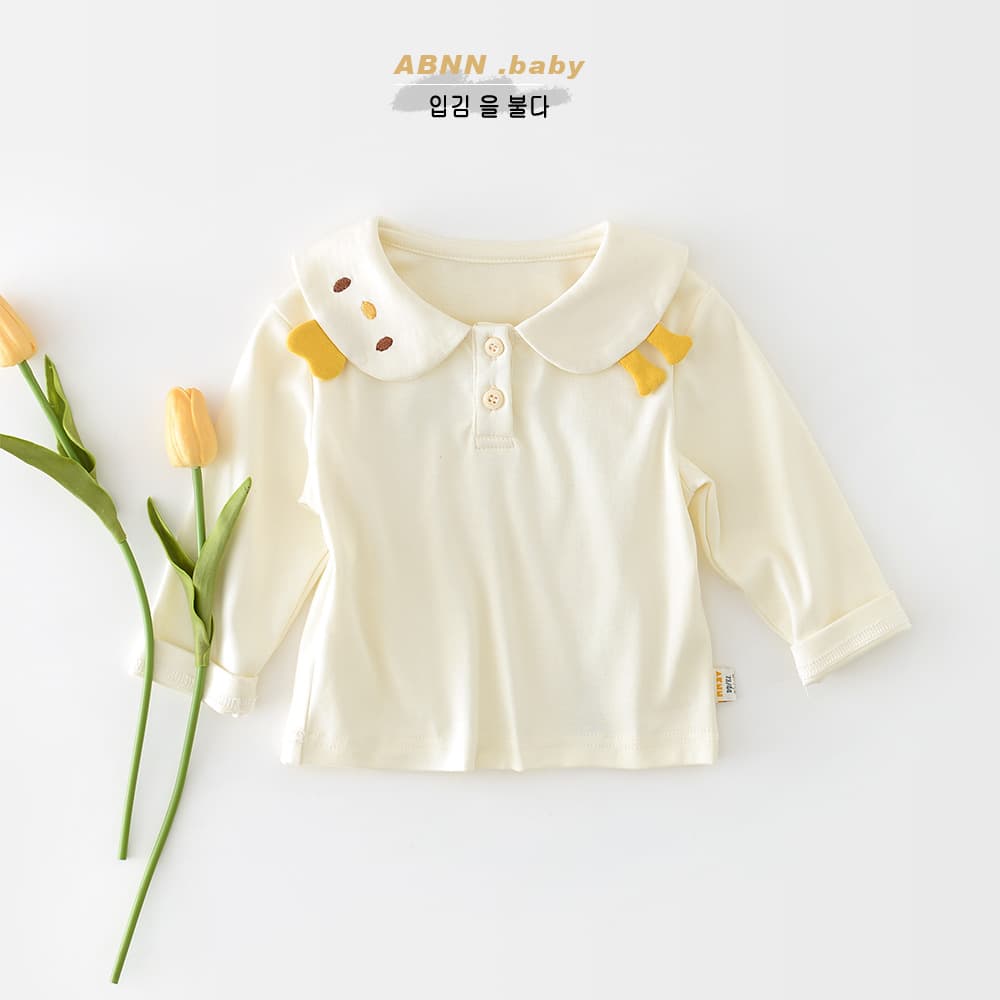 Baby Lapel Shirt for Girls, Cartoon Long-Sleeve Stylish Top, Cute Spring/Autumn Base Layer 61730