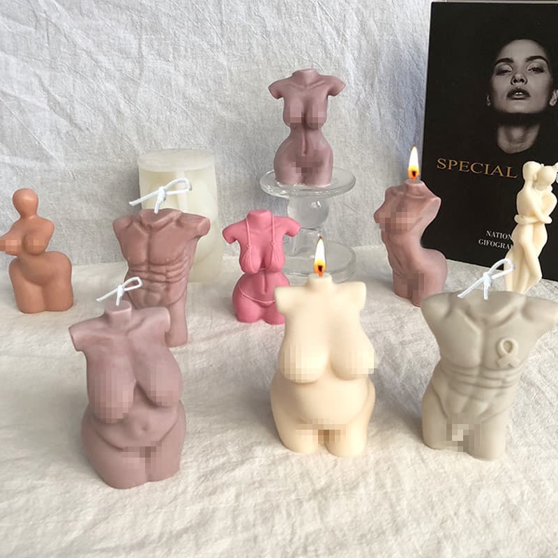 Silicone Mold DIY Human Body Aromatherapy Candle Gypsum Drop Ornament Mold Human Figure Silicone Mold