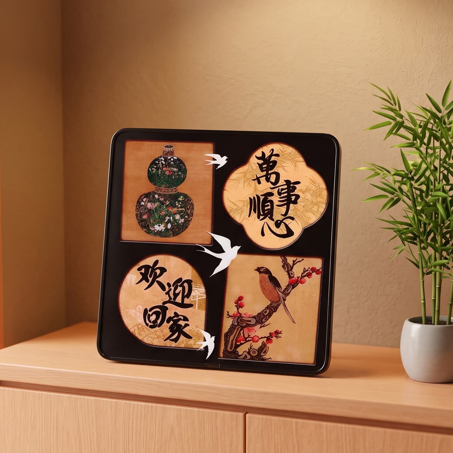 New Chinese Vintage Auspicious Tabletop Decor for Coffee Shops, Homestays, Boutiques, and Home Decorative Art