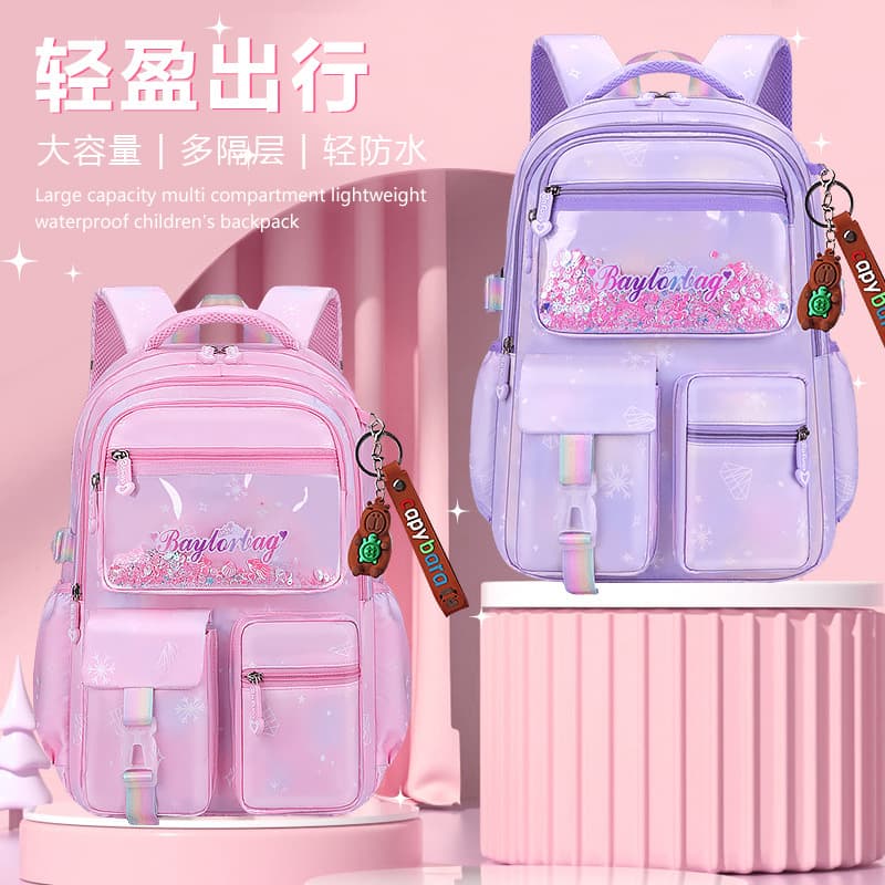 New middle and high school girls' 1-3-6-9 grade primary school students' schoolbags large capacity children's backpacks for children aged 6-12-18 years old