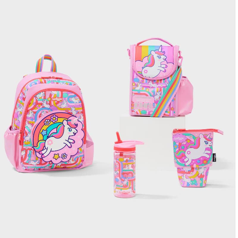 Australian smigle pink unicorn school bag kindergarten medium cartoon shape school bag children's backpack backpack
