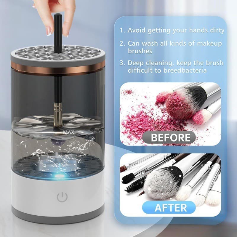 Electric Makeup Brush Cleaner USB Charging Lazy Person's Cleaning Machine Compact Portable Beauty Health Cosmetic Tool Kit