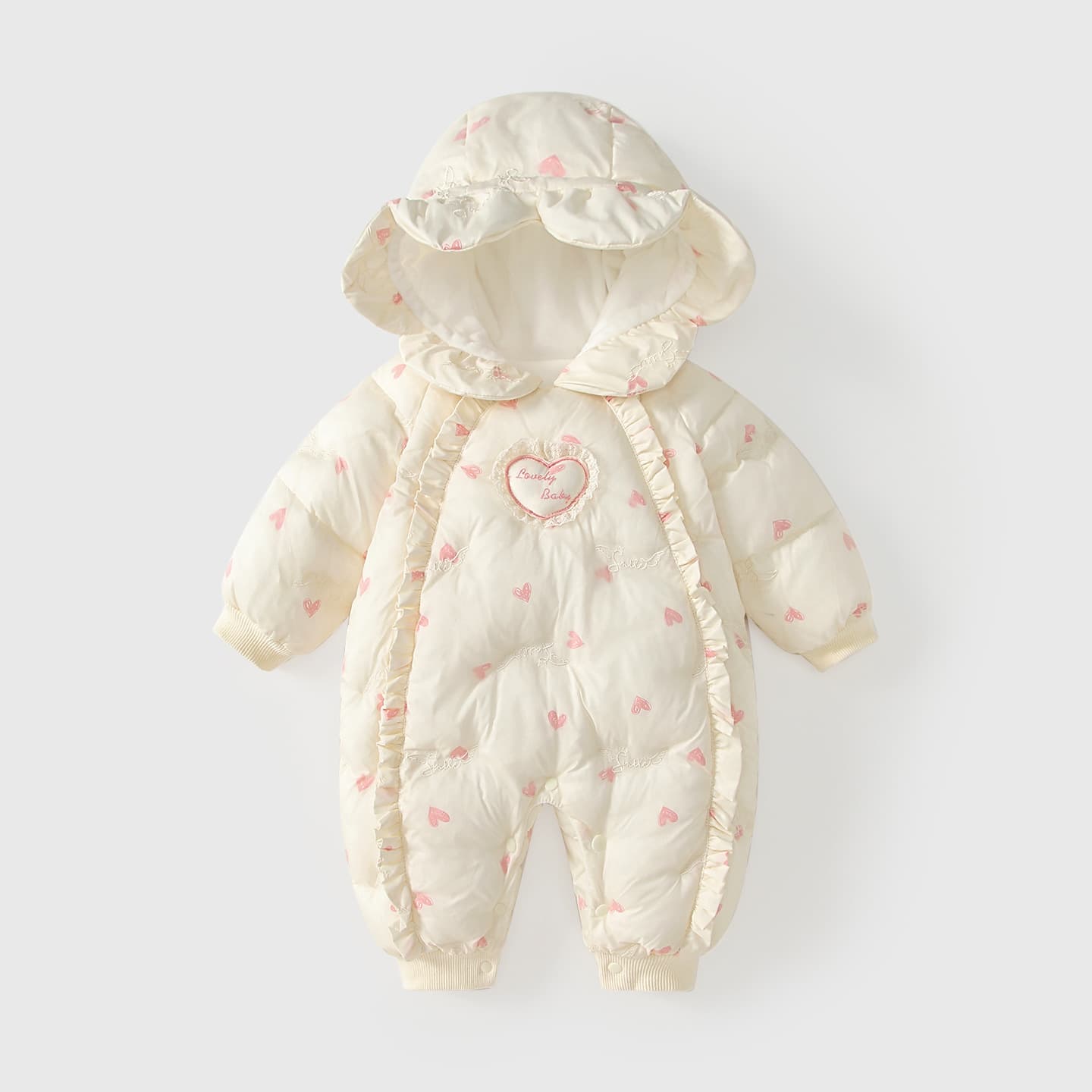 Baby clothes, winter quilted jumpsuits, category A, newborn baby girl, cotton-padded clothes, plus velvet, thickened, warm winter clothes