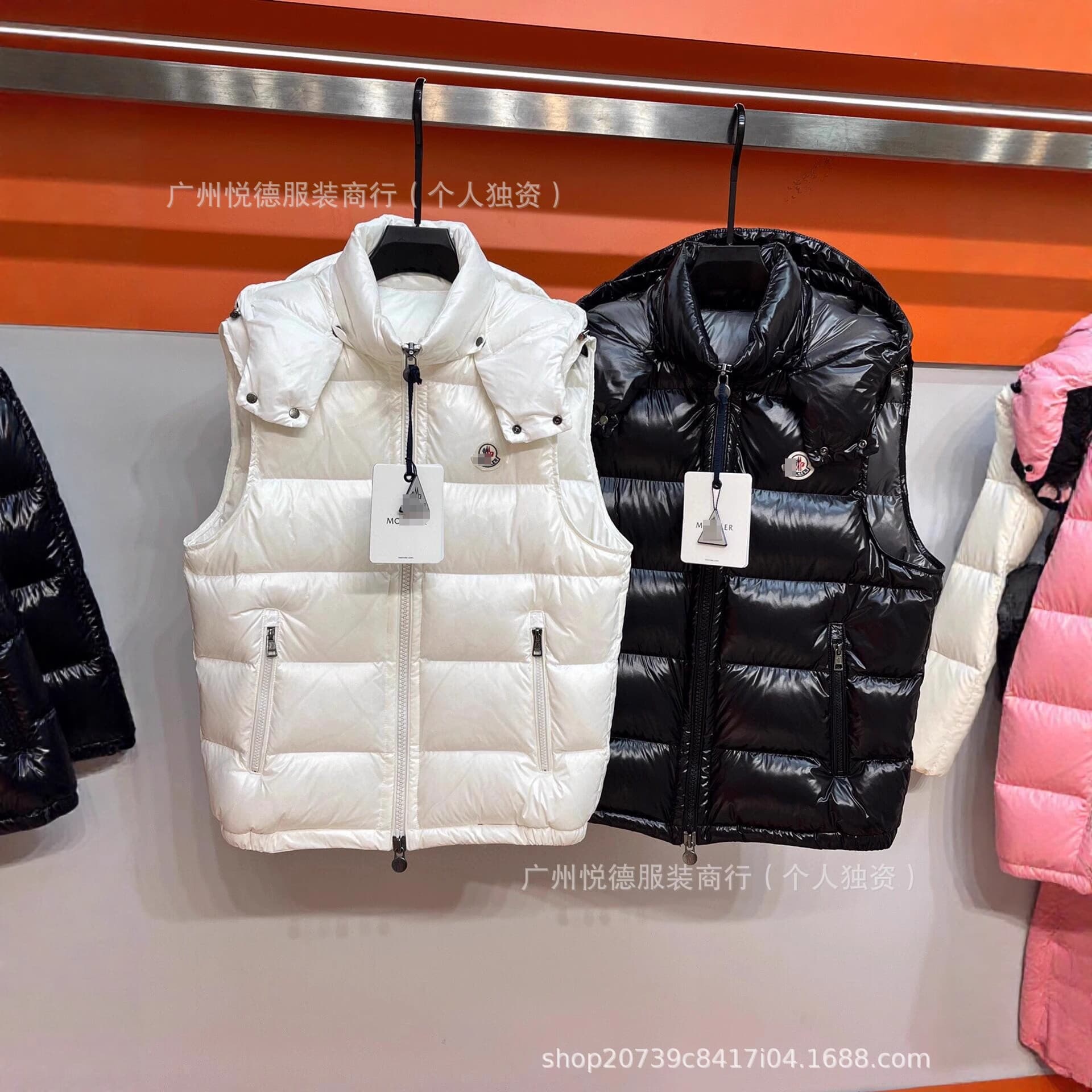 Winter New Arrival MK Down Vest Classic Hooded Shiny Vest Couple Style Warm Jacket