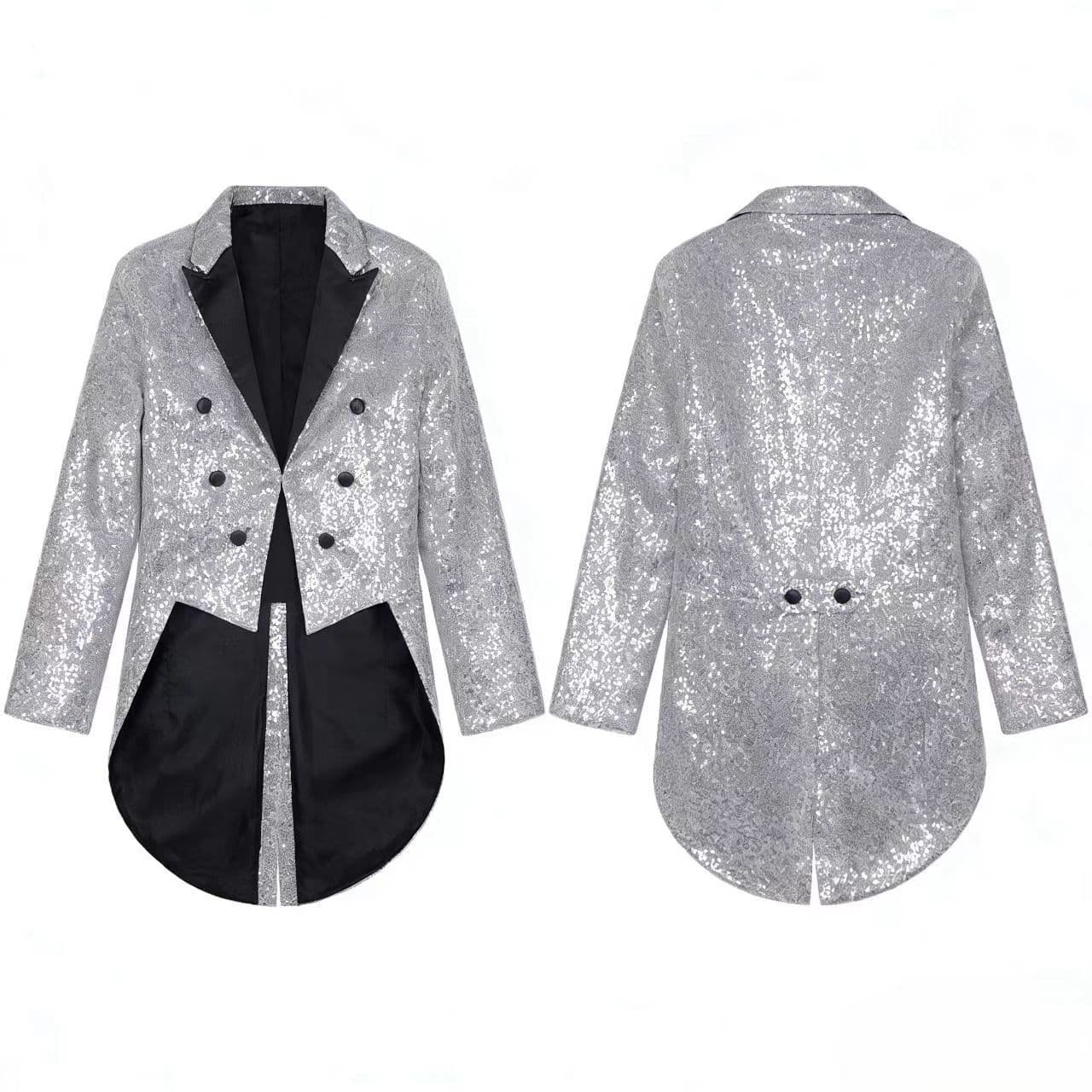 Amazon cross-border foreign trade men's suit tuxedo banquet nightclub performance sequin fashion design men's jacket