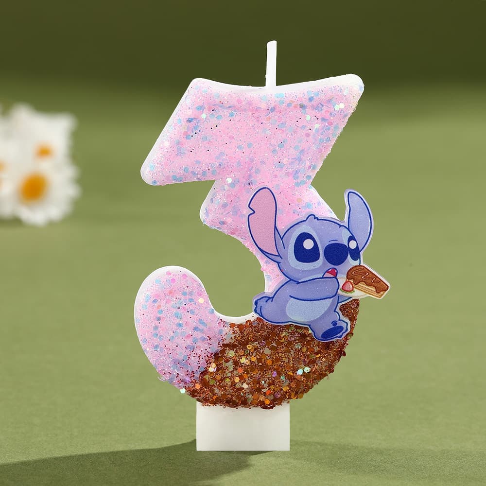 Cross-border Cartoon Stitch Birthday Candle Handmade DIY Cartoon Number Candle Party Decoration Candle