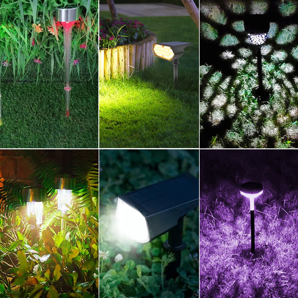 Garden Solar Lawn Light Stake Outdoor Patio Solar Garden Light Outdoor Decorative Light RGB Color