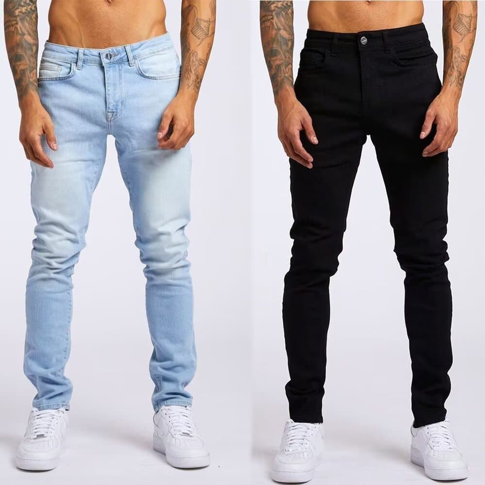2026 Solid Slim Straight Jeans for Men Spring Summer New Versatile Stretch High-End Casual Men's Pants