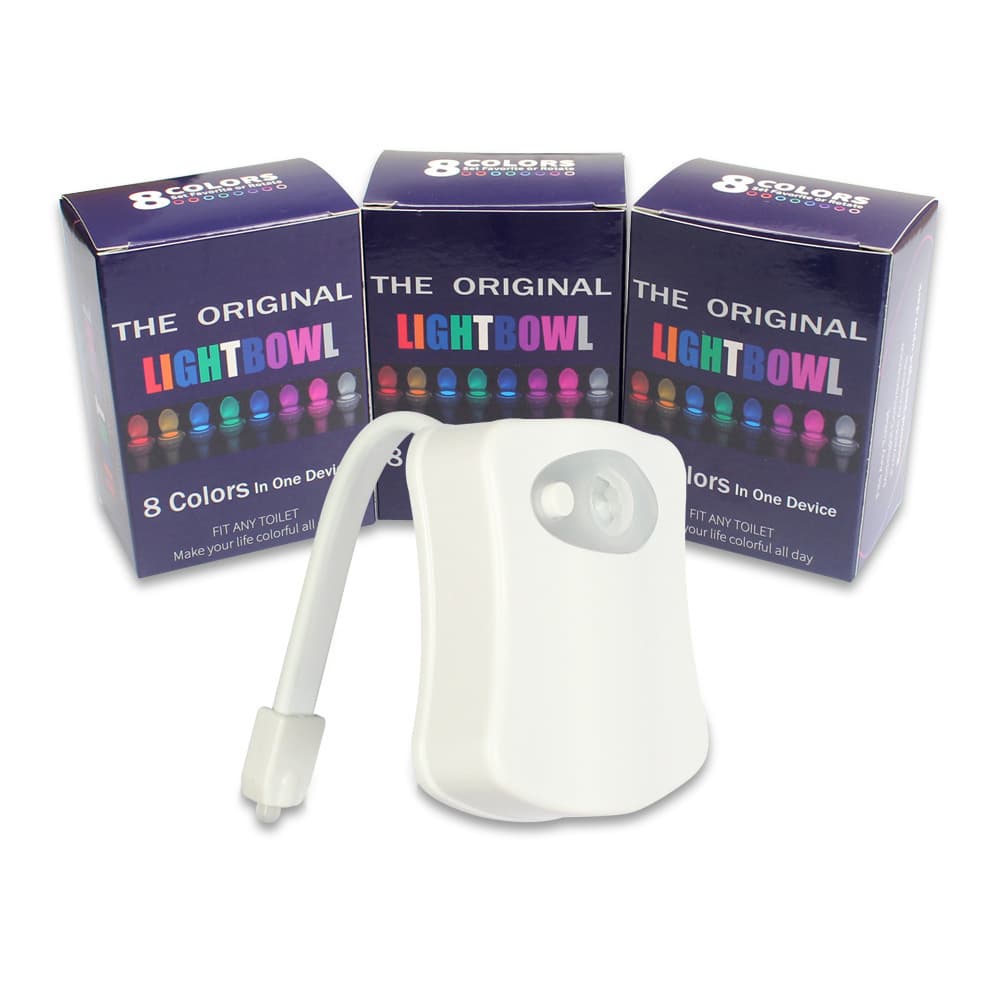 Amazon Best-seller Hanging Toilet Light with 16 or 8 Colors Infrared Human Motion Sensor for Toilet LED Night Light