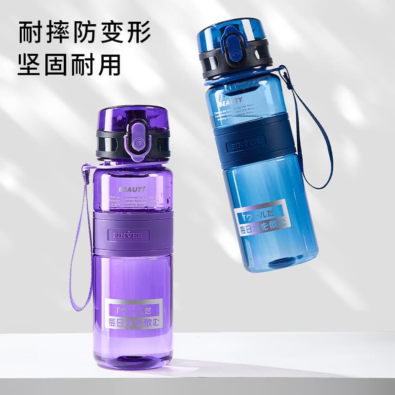 New Transparent Sports Water Bottle Portable Large Capacity Plastic Cup Gym Tumbler Outdoor Sports Water Bottle