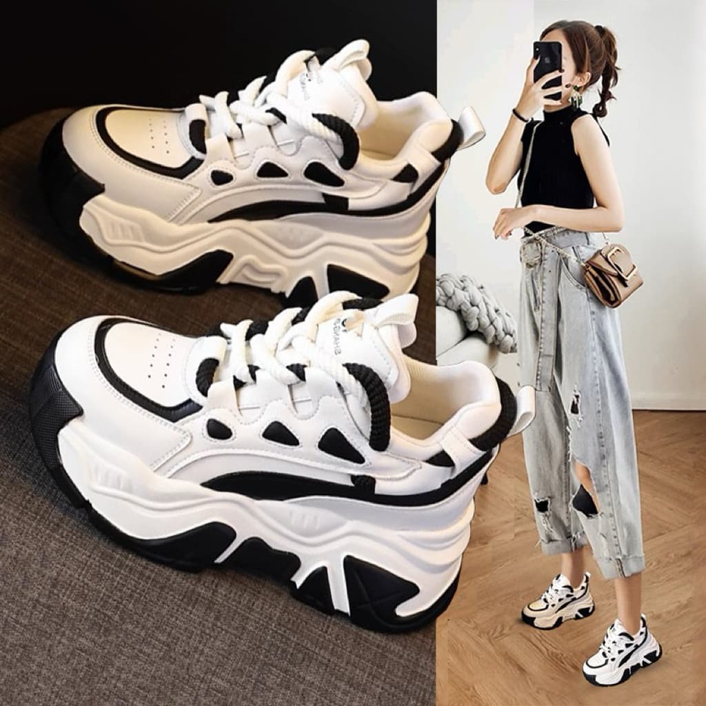 Trendy Fleece-Lined Dad Sneakers Women's White Shoes 2025 Winter New Slip-On High-Fashion Match Skirts Casual Board Shoes
