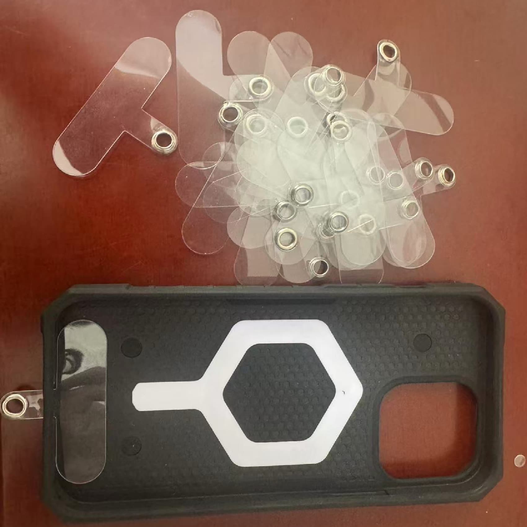Factory Direct Wholesale Phone Spacer Fixed Clip Phone Case Card Clip Lanyard Hanger Card Sticker Transparent Clip