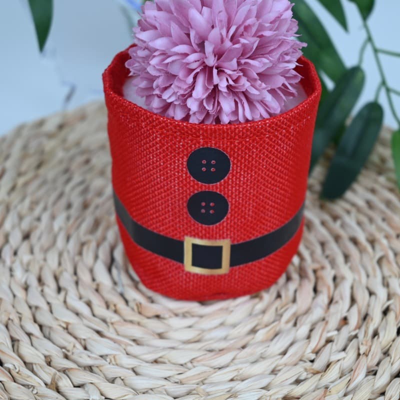 Succulent Plant Mini Pot Cultivation Container Linen Drawstring Bag with PE Waterproof Liner Flower Gardening Planting