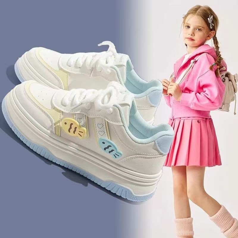 Girls' Board Shoes, Children's Fashionable White Shoes 2026 Spring/Autumn New Style, Casual Sneakers for Big and Middle Kids