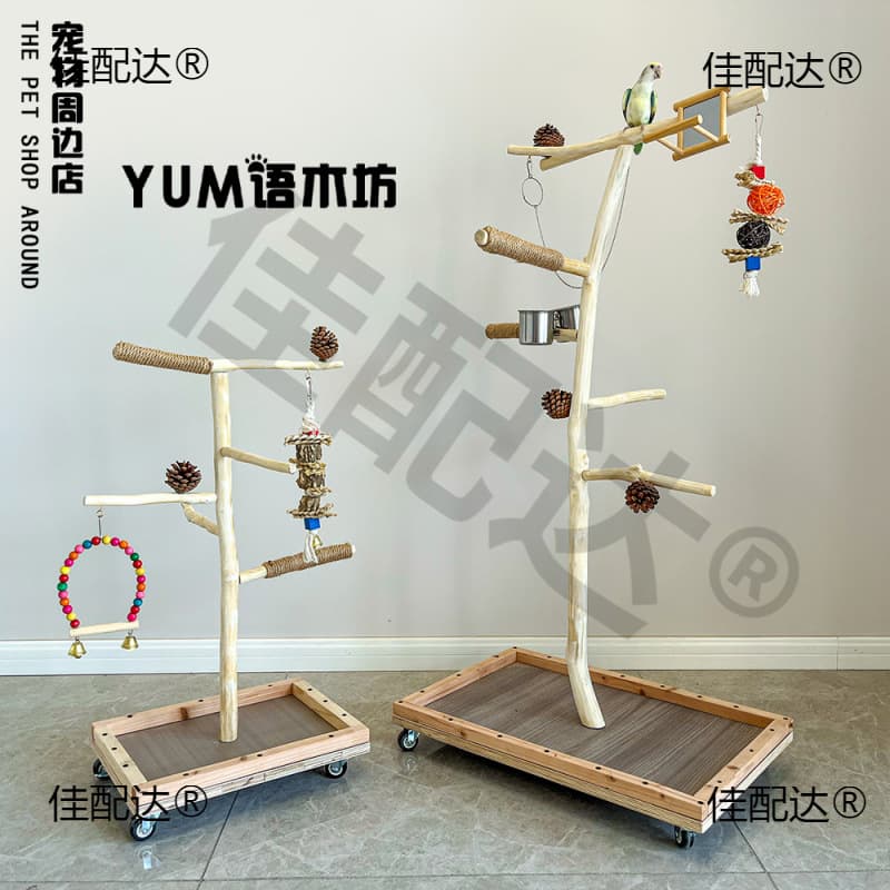 Large Parrot Stand Branch Bird Perch Floor Standing Training Perch Natural Wood Cockatiel Paradise Natural Wood Branches