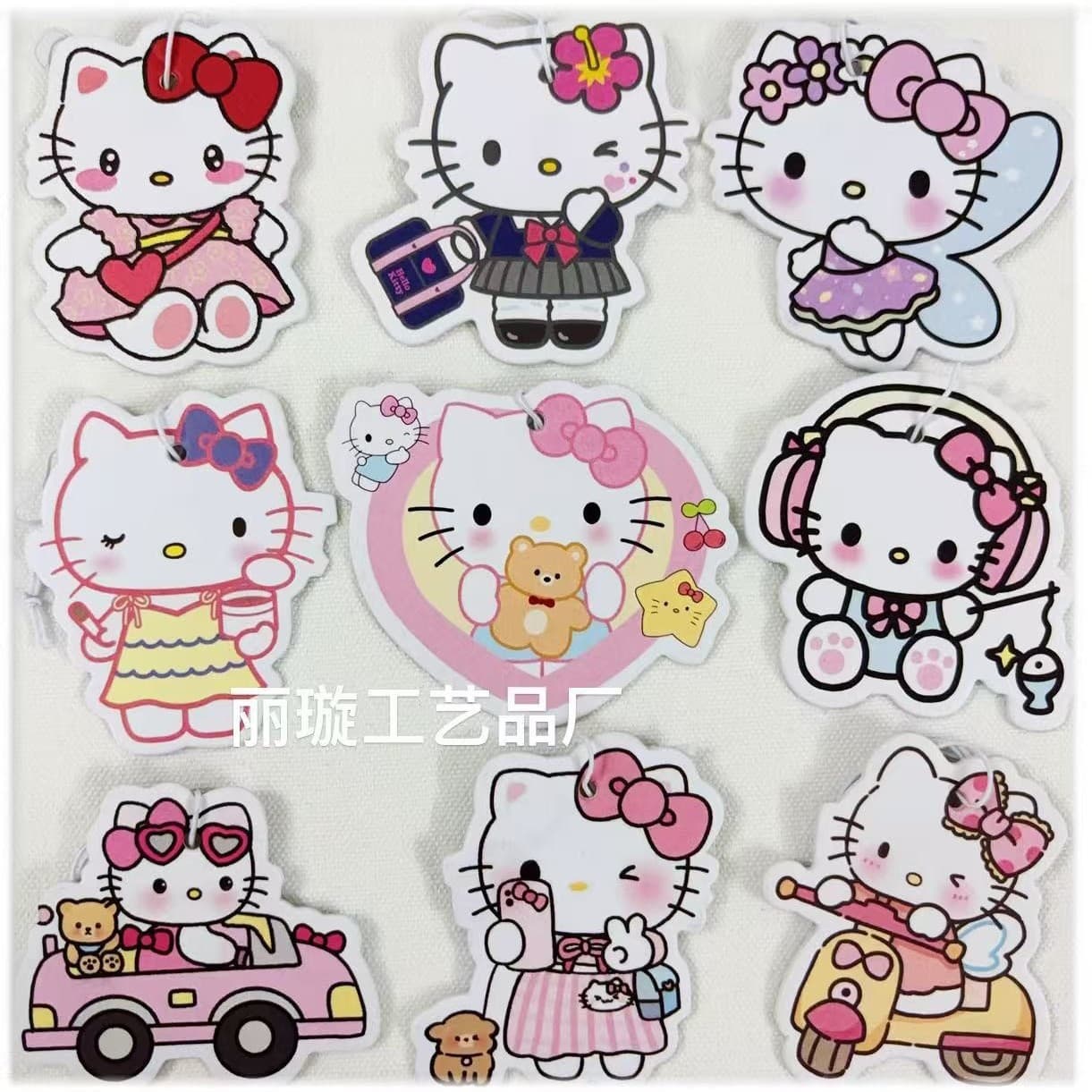 Hello Kitty Scented Card Original Stock Car Air Freshener Scented Card Car Aroma Card Long-Lasting Fragrance
