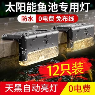 Solar Fish Pond Light, Waterproof LED Light for Garden, Courtyard, Landscape, Step Light, Outdoor Stair Light