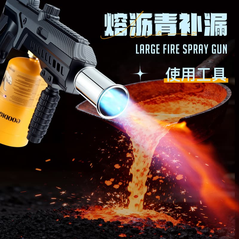New High-Power Flame Jet Torch for Outdoor Camping, Firewood Ignition, Weed Burning, BBQ, Portable Household Torch