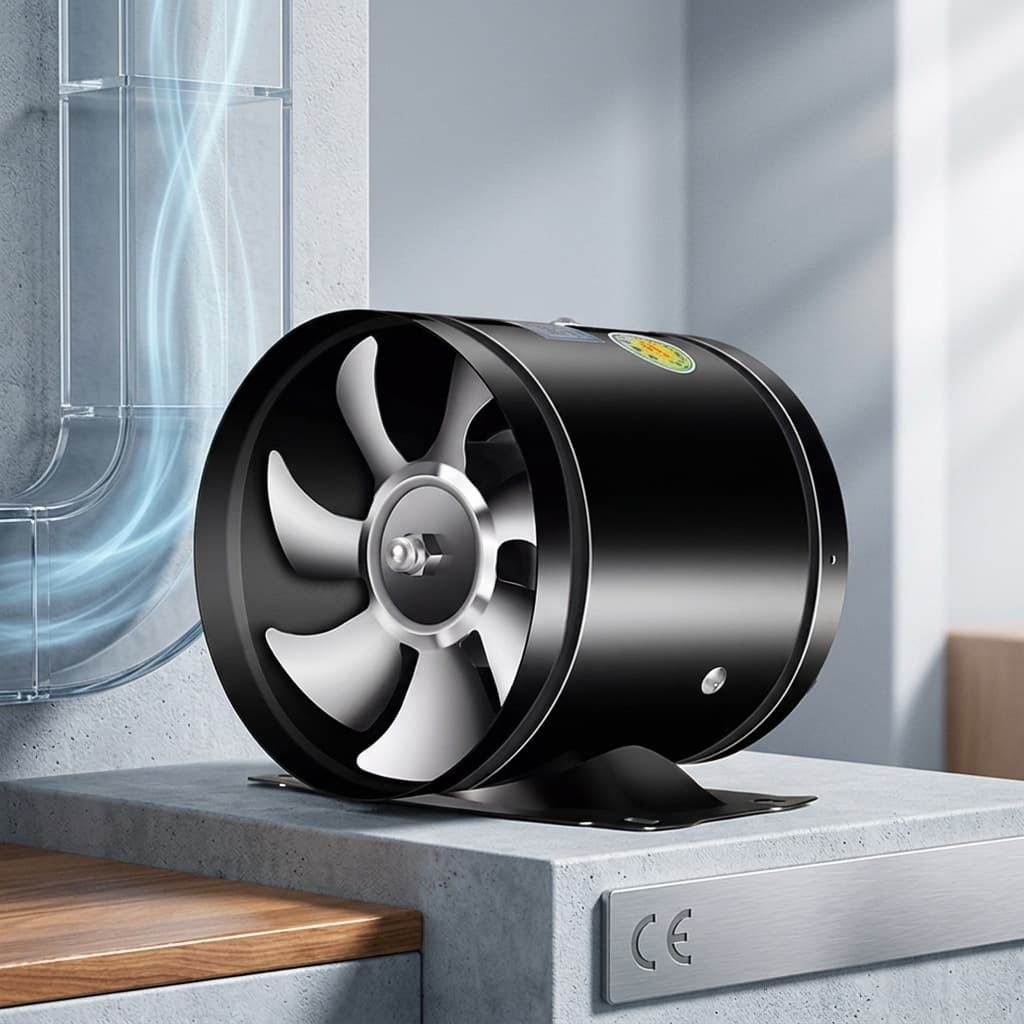 European standard duct exhaust fan 7 Inch Duct Fan 180mm CE certificate exhaust fan cross-border supply