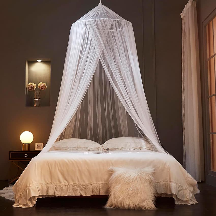 Cross-border ceiling mosquito net, no installation home dome princess mosquito net bed canopy tent double bed hanging dense pattern net