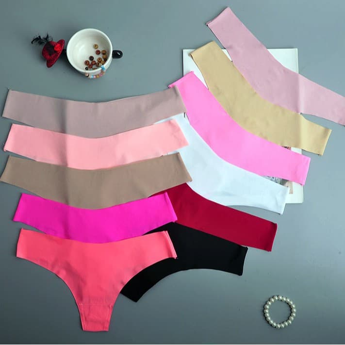 Sexy Ice Silk Cotton Seamless Women's Bikini Briefs Underwear Comfortable Soft Breathable Female Panties