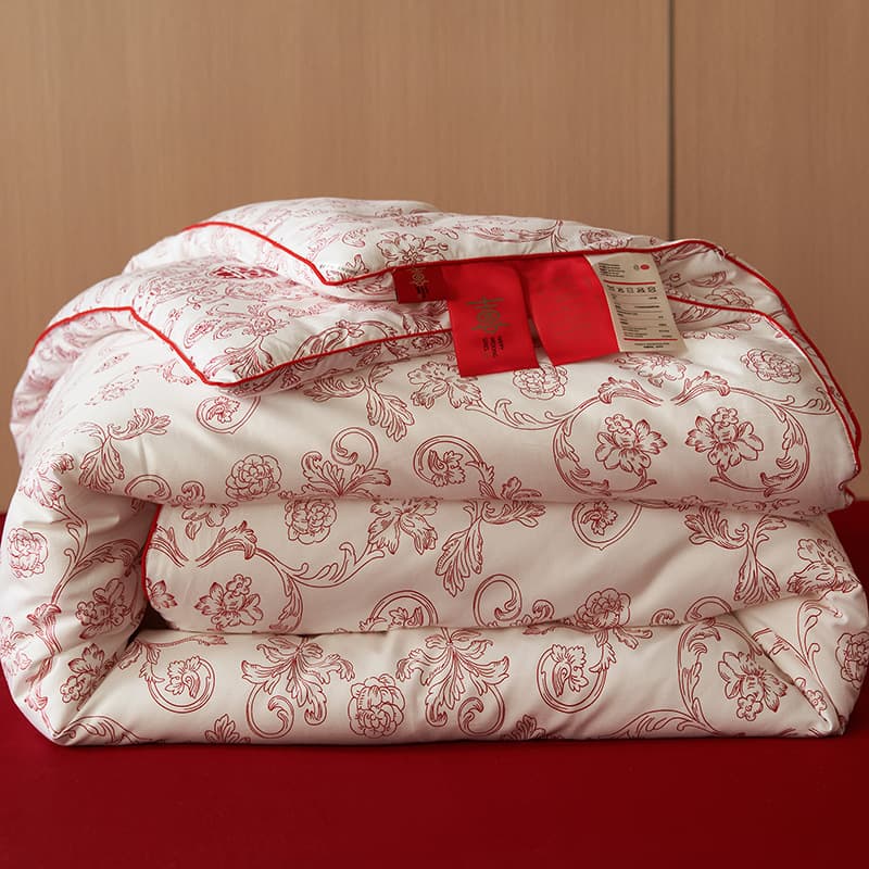 Wedding Dowry Pure Cotton Quilt Core, Bright Red Bride's Dowry Quilt for Marriage, Thick Winter Quilt, Wedding Bedding