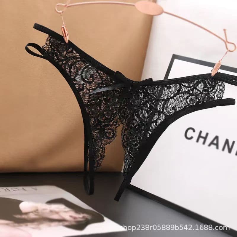 AliExpress lace panties women erotic open-crotch sexy lace see-through panties see-through low-rise hollow-out thong