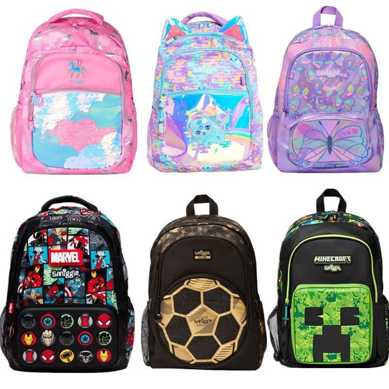 Australian children's schoolbag Smiggle cartoon stationery multifunctional zipper decompression backpack student backpack gift