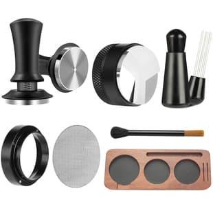 Cross-border Amazon Coffee Tamper Distributor WDT Tool Dosing Ring Coffee Tool Set Tamper Storage Board