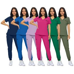 Custom Medical Uniform Split Set with Embroidered Clinic Name, Oral Care Scrub Suit, Small Batch Custom Scrub Design