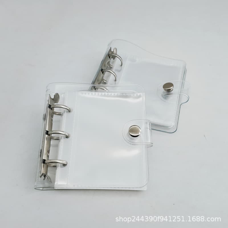 Factory direct sales of A8 loose-leaf PVC waterproof transparent notebook covers, celebrity album card organizers.