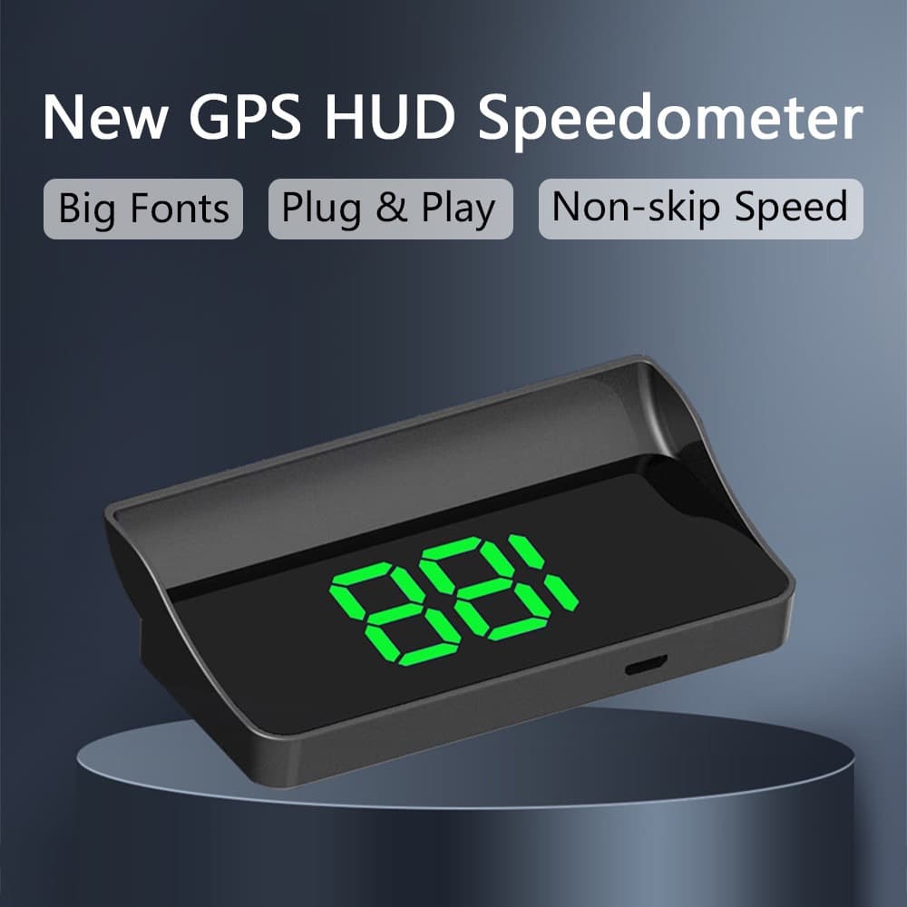 2025 New HUD Head-Up Display GPS Speedometer Speed Display KMH/MPH Cross-Border Best Seller W1
