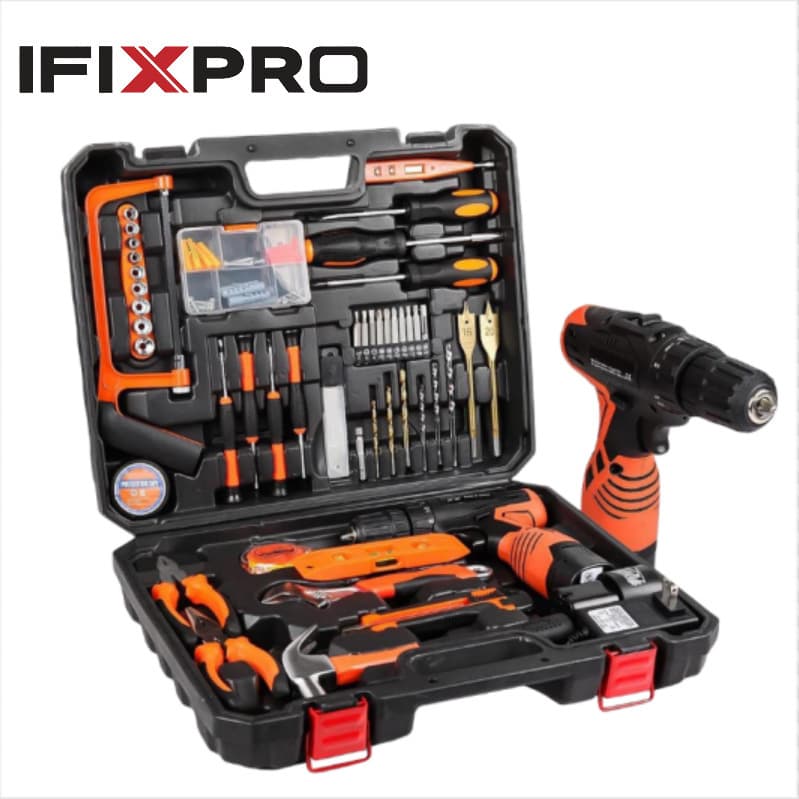 In Stock Cross-border Electrician Screw Woodworking Wrench Professional Repair Tool Kit Hardware Tools Electric Drill Set Auto Repair